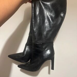 ASOS Shiny Black High Heel Boots